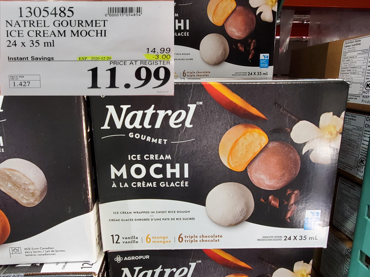 natrel gourmet ice cream mochi