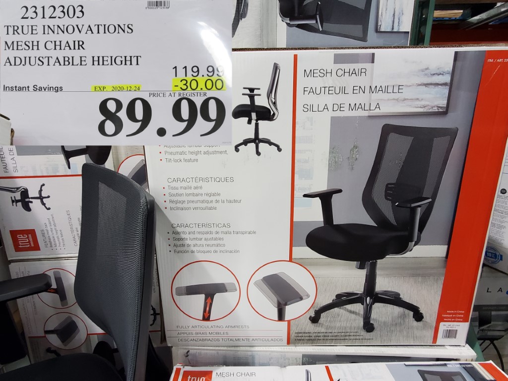 true innovations mesh chair costco