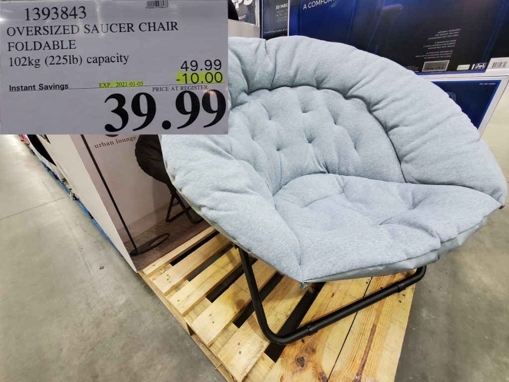 1393843 OVERSIZED SAUCER CHAIR FOLDABLE 102KG 225LB CAPACITY 10 00