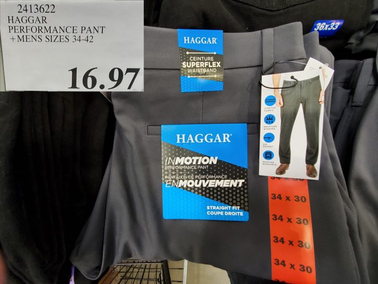 2413622 HAGGAR PERFORMANCE PANT MENS SIZES 34 42 16 97 Costco East Fan Blog