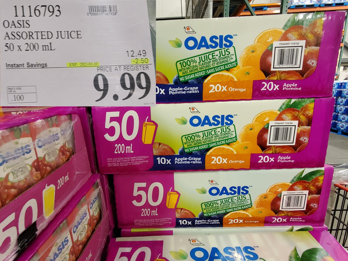 oasis assorted juice