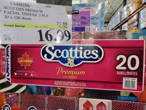 scotties premium facial tissue