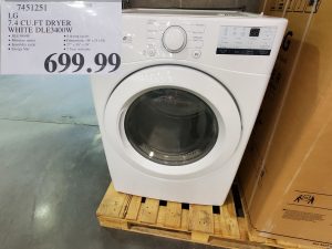 LG white dryer