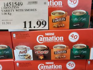 nestle carnation hout chocolate