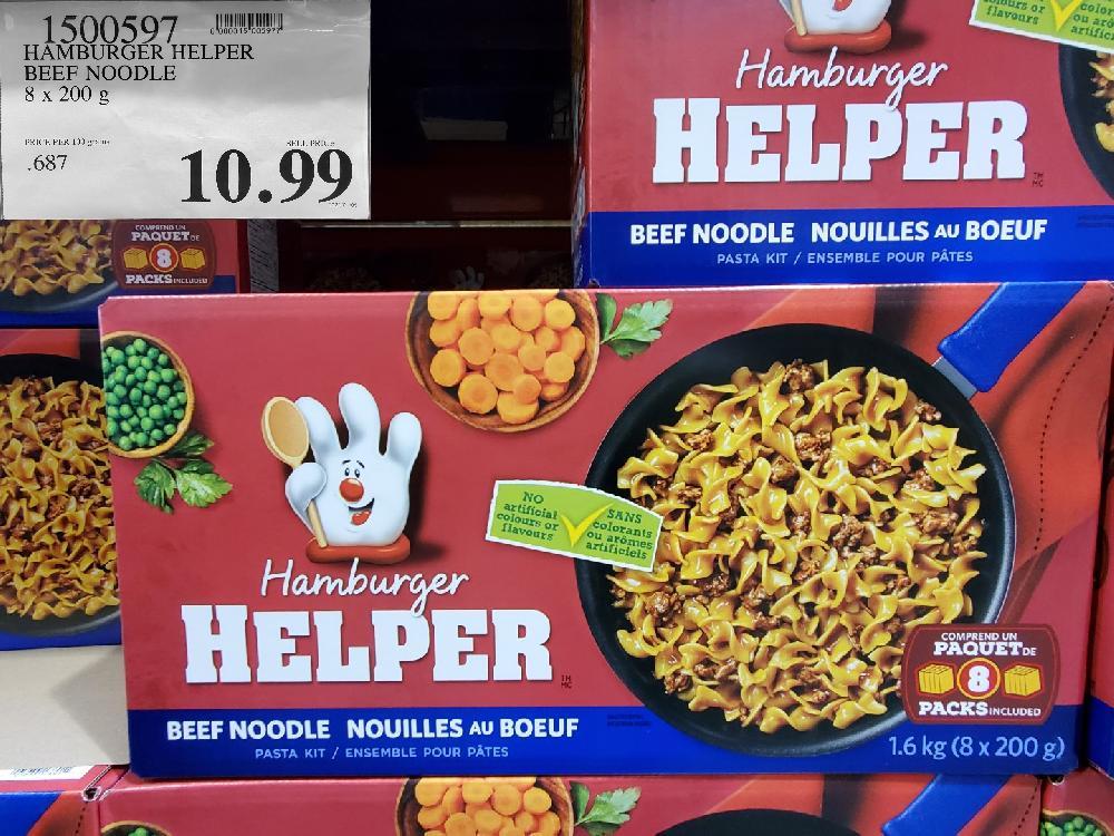 1500597 HAMBURGER HELPER BEEF NOODLE 8X200G $10.99 