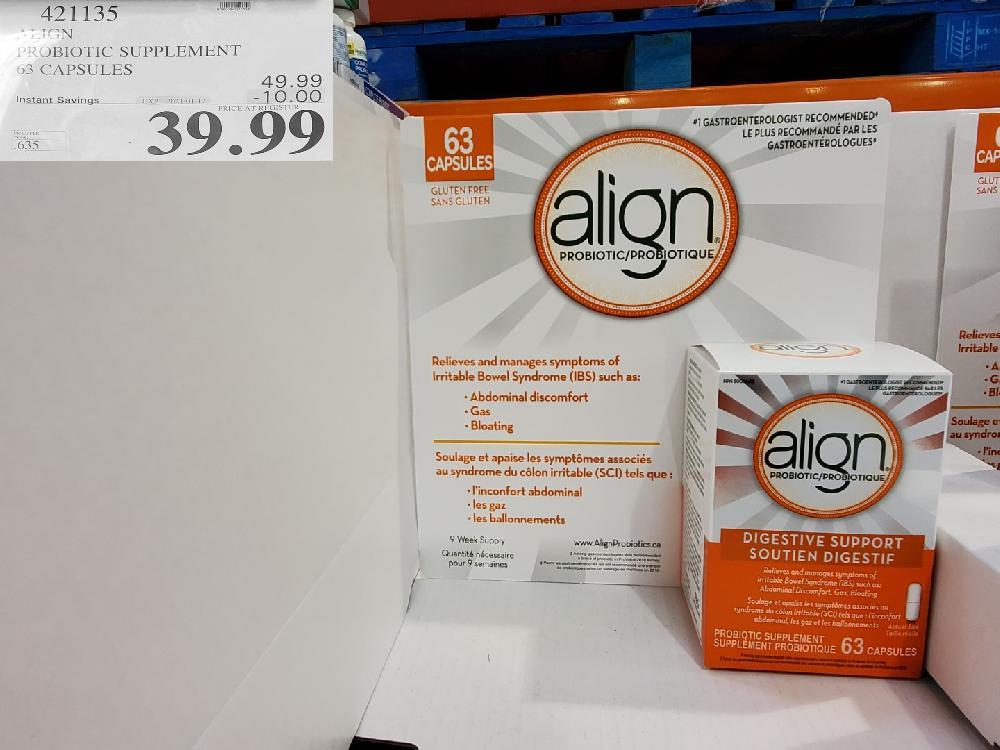 421135 ALIGN PROBIOTIC SUPPLEMENT 63 CAPSULES 10 00 INSTANT SAVINGS