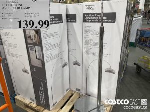 1463227 AQUO. |
DSI LIGHTING
ARC FLOOR LAMP
e Chrome finish e Dimensions:(W x H)
e Metal shade @ 194.9 cm x 35.5 cm
e Foot switch e 76.5 in x 14 in
e LED light bulb included
139.99
