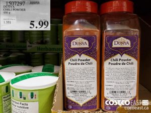 1507297.
DUNYA
CHILI POWDER
450 g
$5.99
