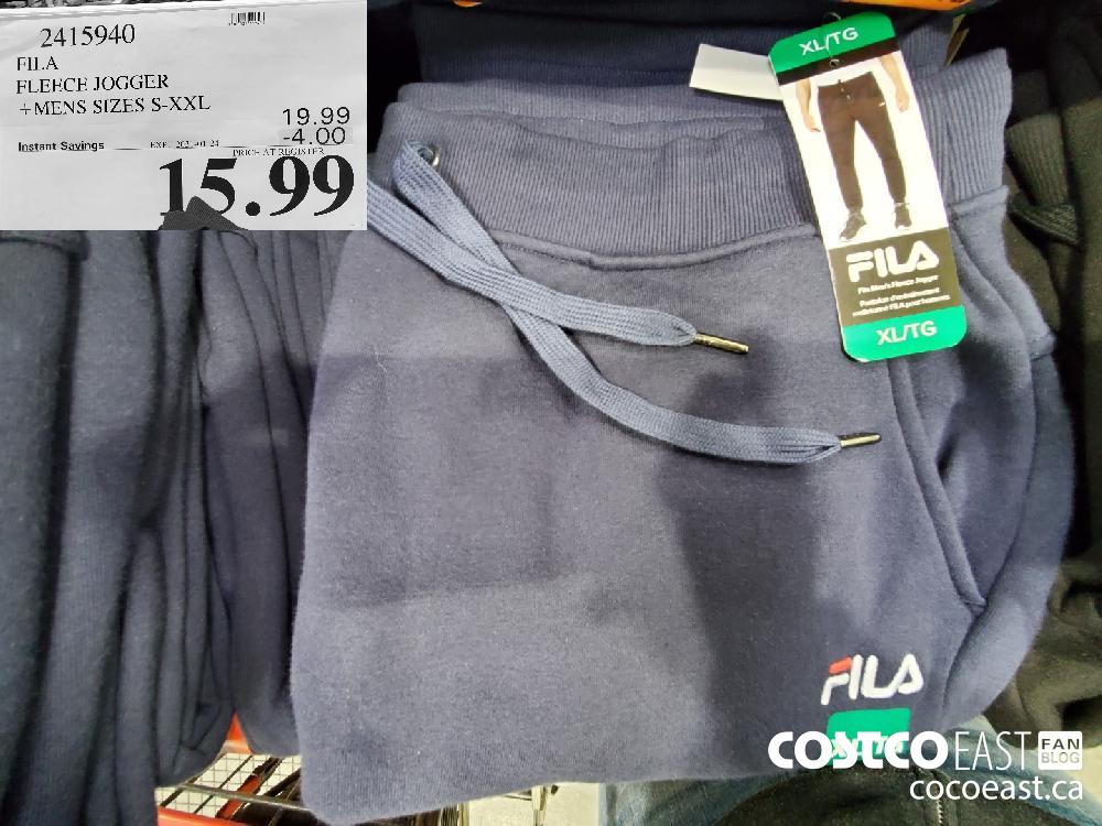 1043676 FILA FLEECE PANTS BOYS SIZES S XL 9 97 - Costco East Fan Blog