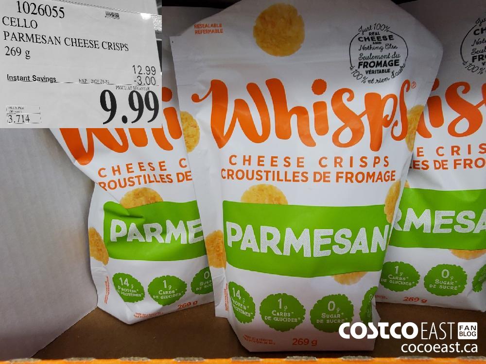 1026055 CELLO PARMESAN CHEESE CRISPS 269G EXPIRY DATE: 2021-01-31 $9.99