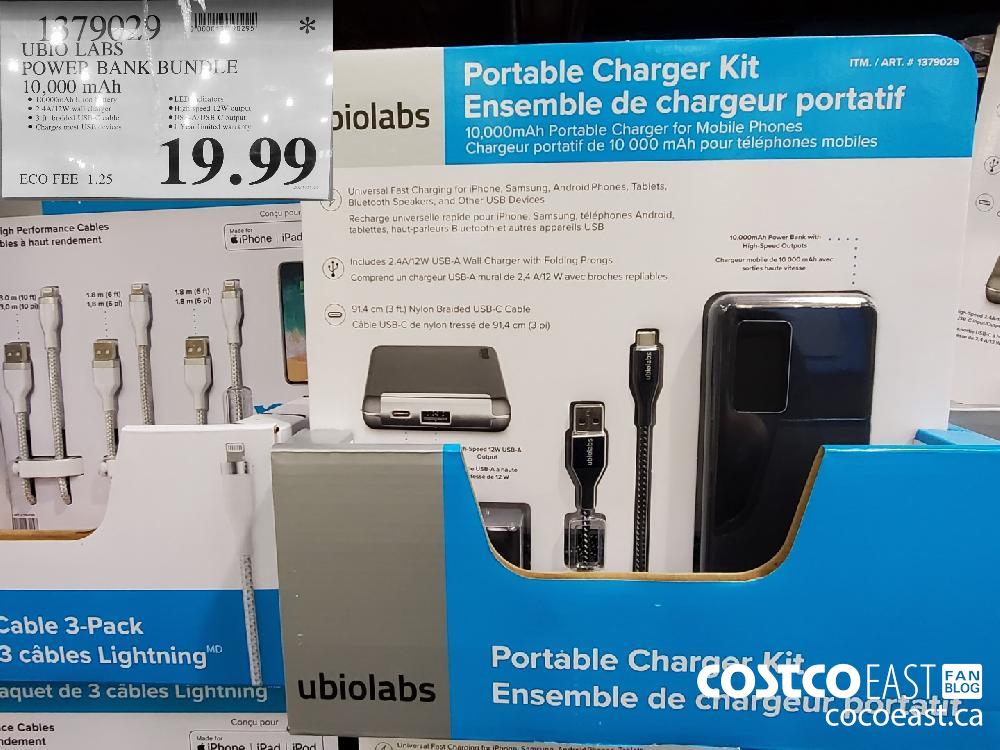 1379029 UBIO LABS POWER BANK BUN? LE 10.000 mAh $19.99 