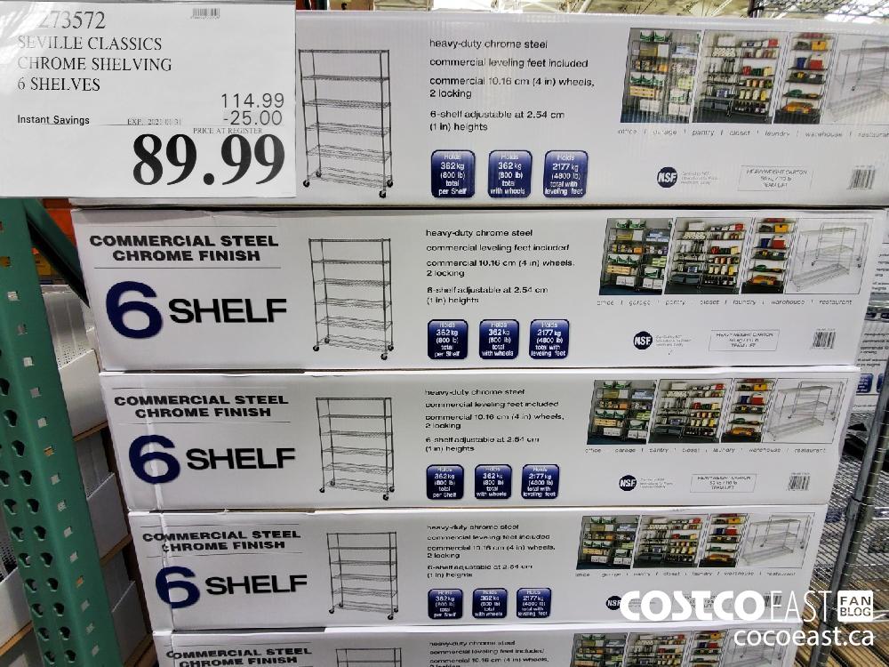 1273572 SEVILLE CLASSICS AROME SHELVING 6 SHELVES EXPIRY DATE: 2021-01-31 $89.99 