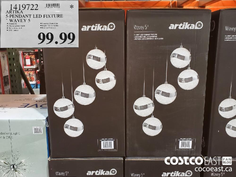 1410797 ARTIKA 5-PENDANT LED FIXTURE " WAVEY 5 $99.99 