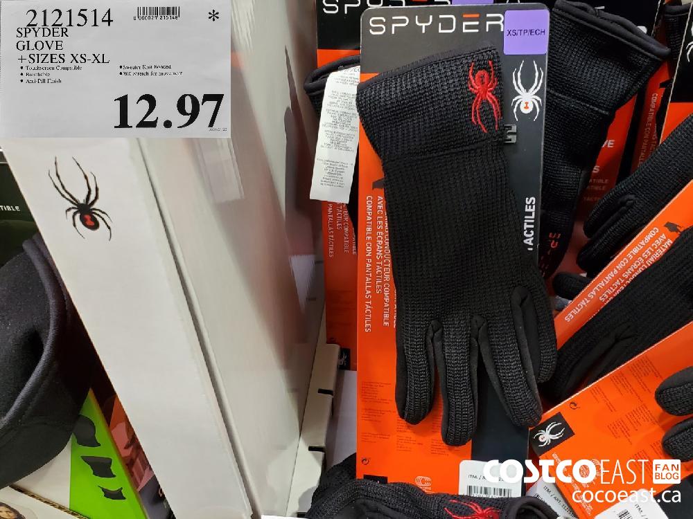 4121514 SPYDER GLOVE SIZES XS-XL $12.97 