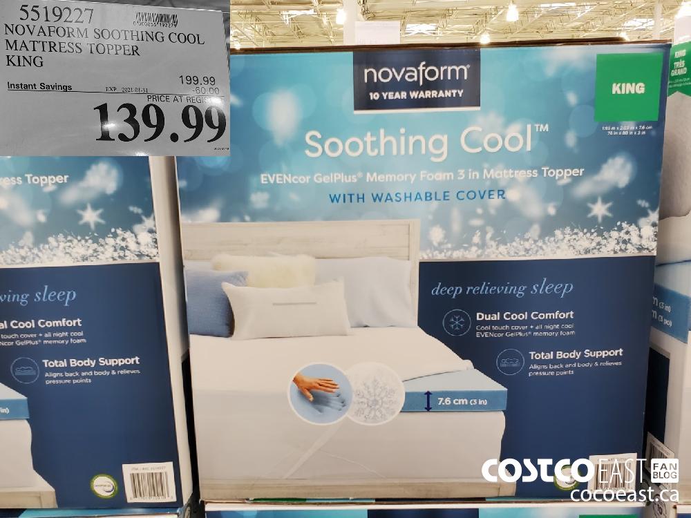 5519227 NOVAFOAM SOOTHING COOL MATTRESS TOPPER KING EXPIRY DATE: 2021-01-31 $139.99 