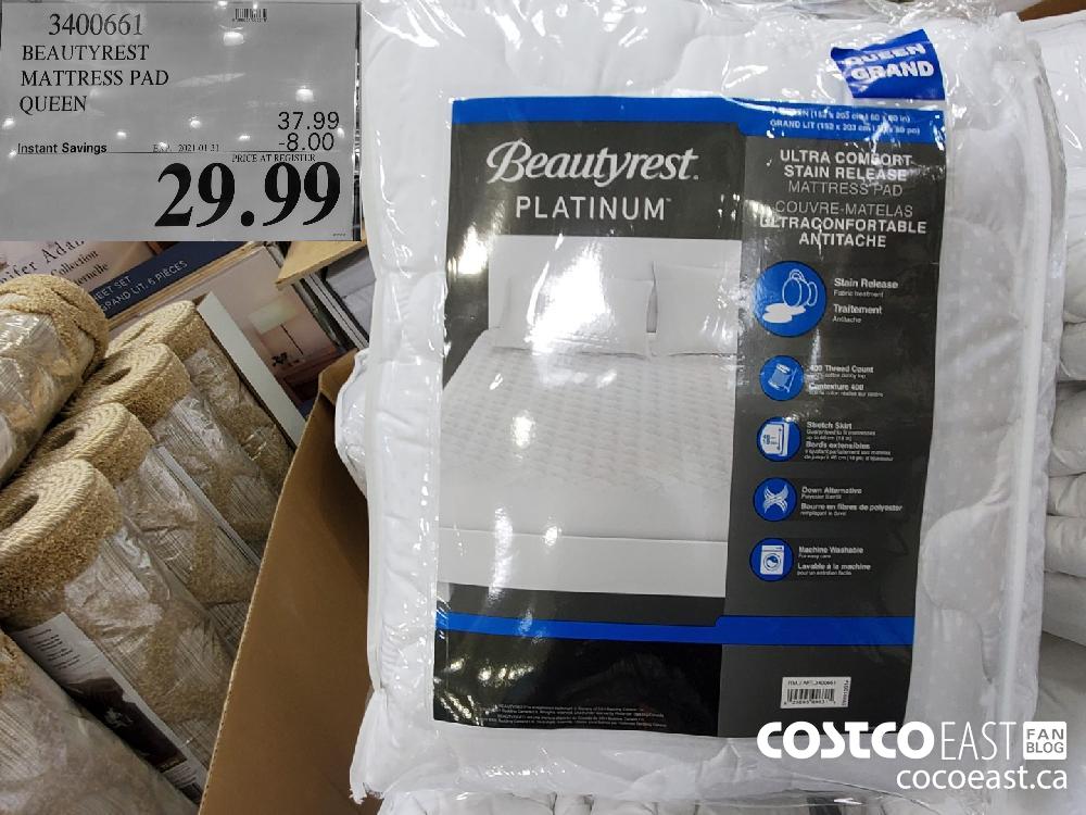 3400661 BEAUTYREST MATTRESS PAD QUEEN EXPIRY DATE: 2021-01-31 $29.99 