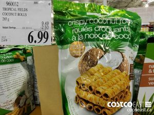 960032 
TROPICAL FIELDS
COCONUT ROLLS
265 G
EXPIRY DATE: 2021-01-31
$6.99
