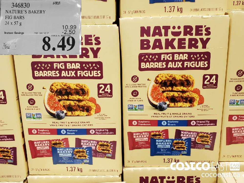 346830 NATURE'S BAKERY FIG BARS 24x57 G EXPIRY DATE: 2021-02-07 $8.49 