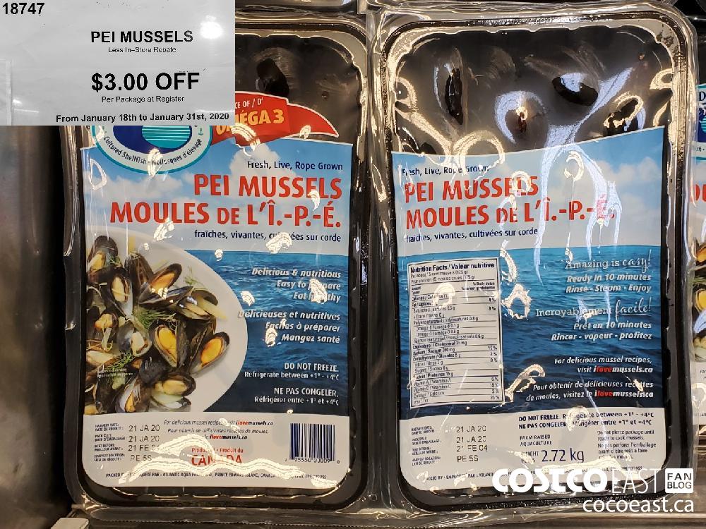 18747 PEI MUSSELS 3 00 INSTANT SAVINGS EXPIRES ON 2021 01 31 Costco