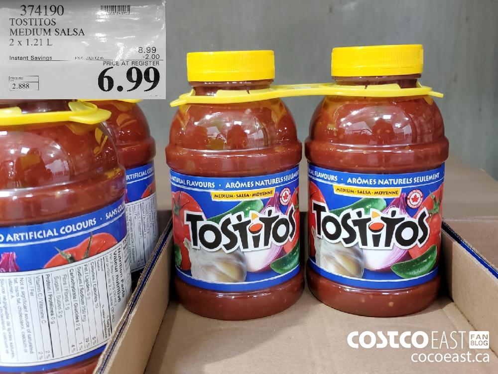 374190 TOSTITOS MEDIUM SALSA EXPIRY DATE: 2021-02-07 $6.99 