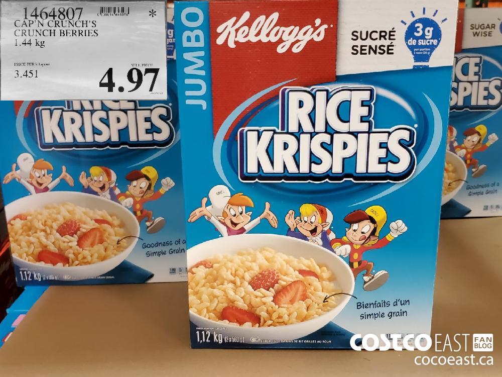 1464807 CAP'N CRUNCH'S CRUNCH BERRIES 1.44 kg $4.97 