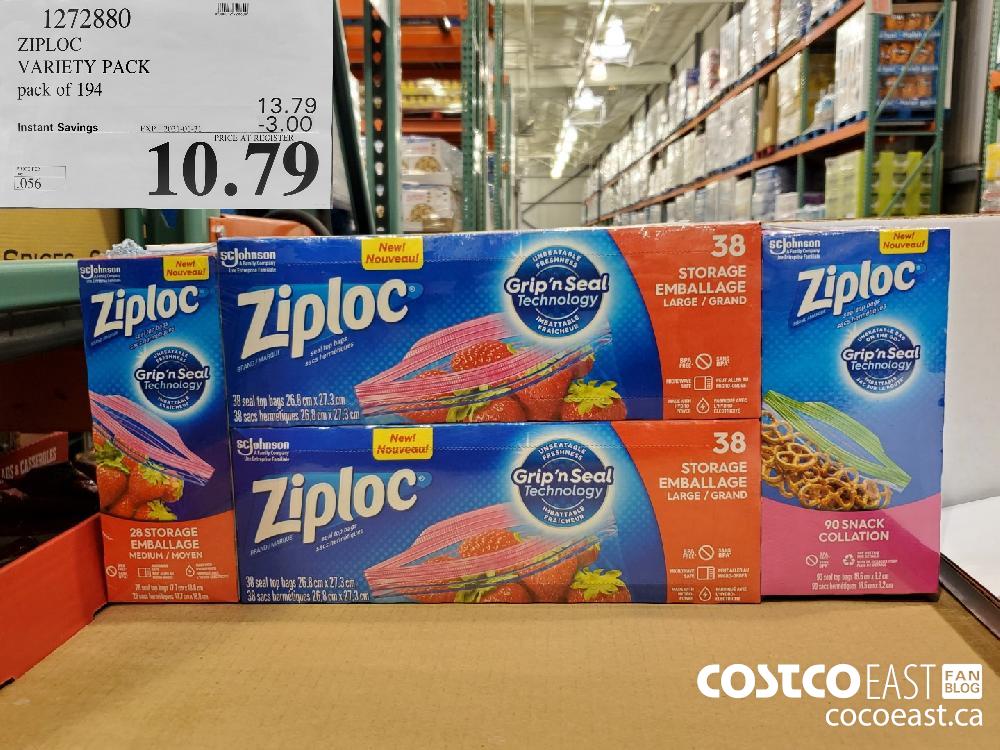 1272880 ZIPLOC VARIETY PACK pack of 194 EXPIRY DATE: 2021-01-31 $10.79 