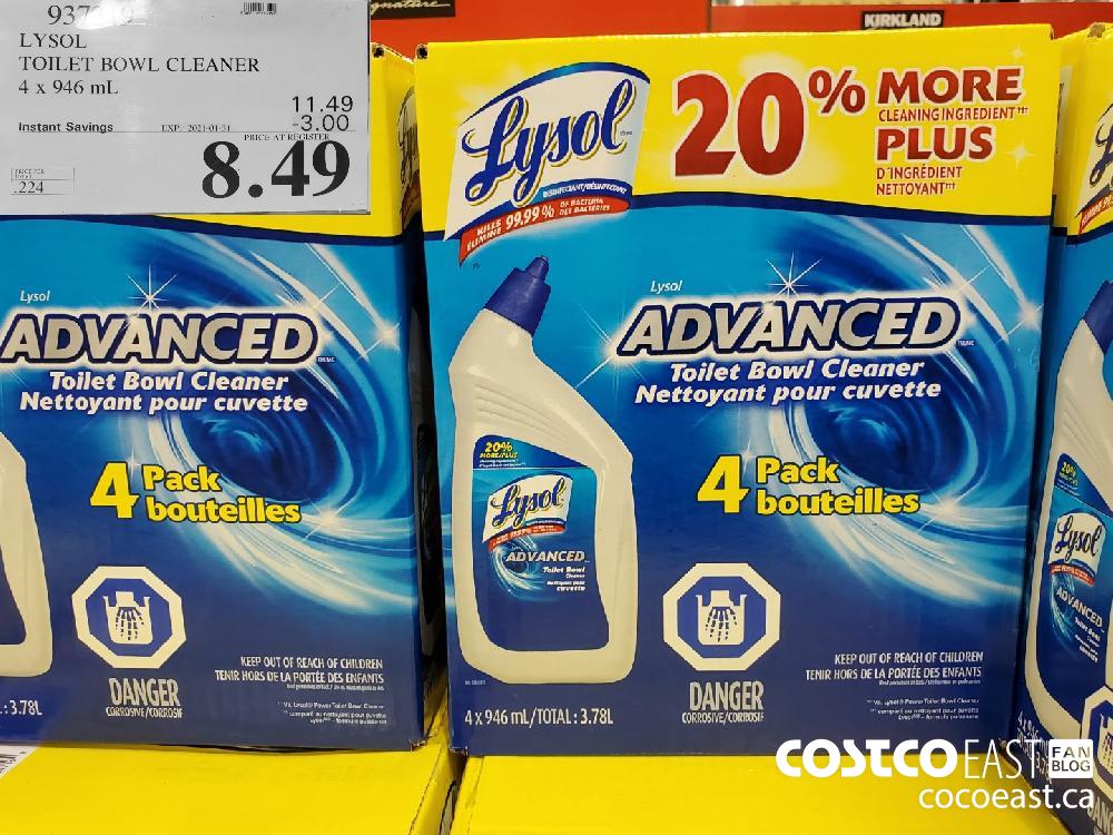 937319 LYSOL TOILET BOWL CLEANER 4 x 946 mL EXPIRY DATE: 2021-01-31 $8.49 