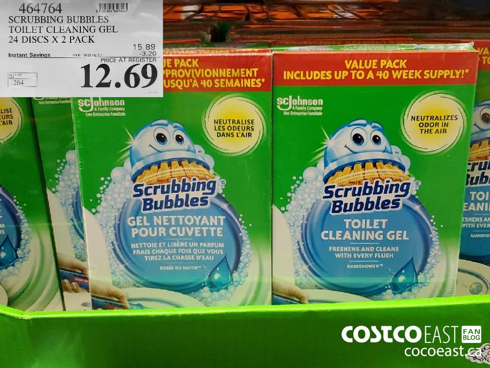 464764 SCRUBBING BUBBLES TOILET CLEANING GEL 24 DISCS X 2 PACK EXPIRY DATE: 2021-02-07 $12.69 
