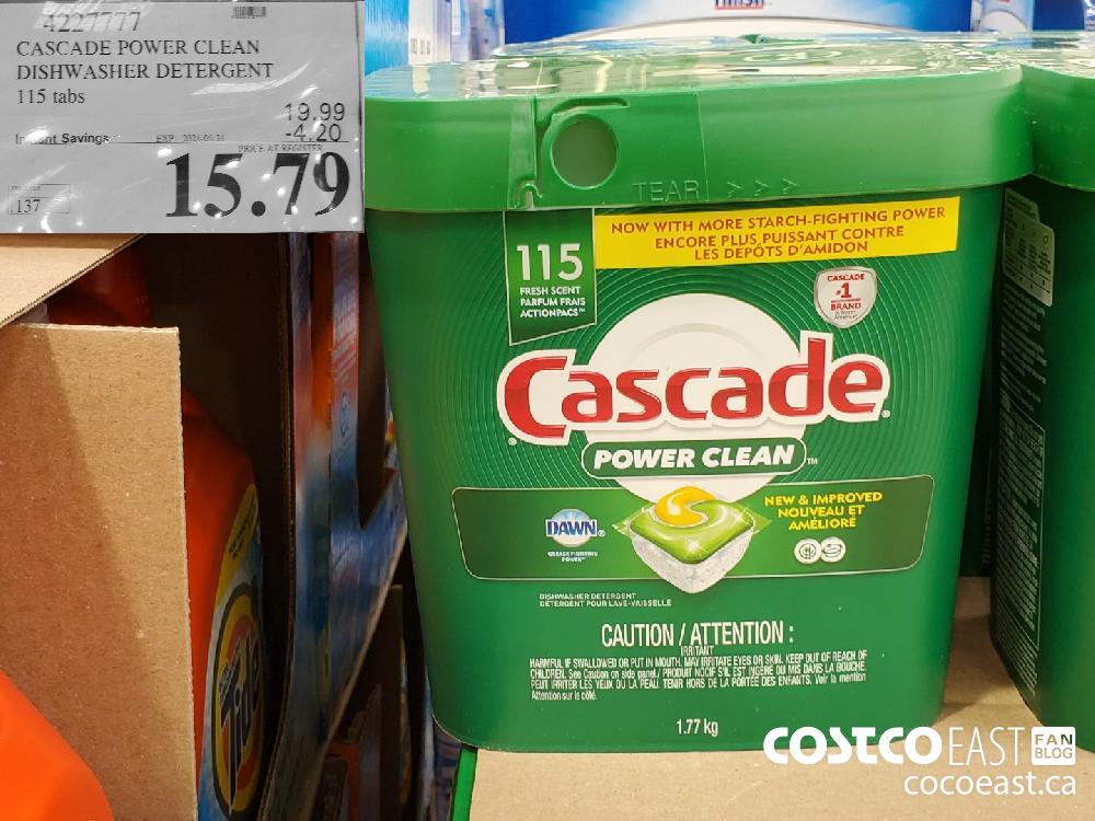 4227777 CASCADE POWER CLEAN DISHWASHER DETERGENT 115 tabs EXPIRY DATE: 2021-01-31 $15.79 