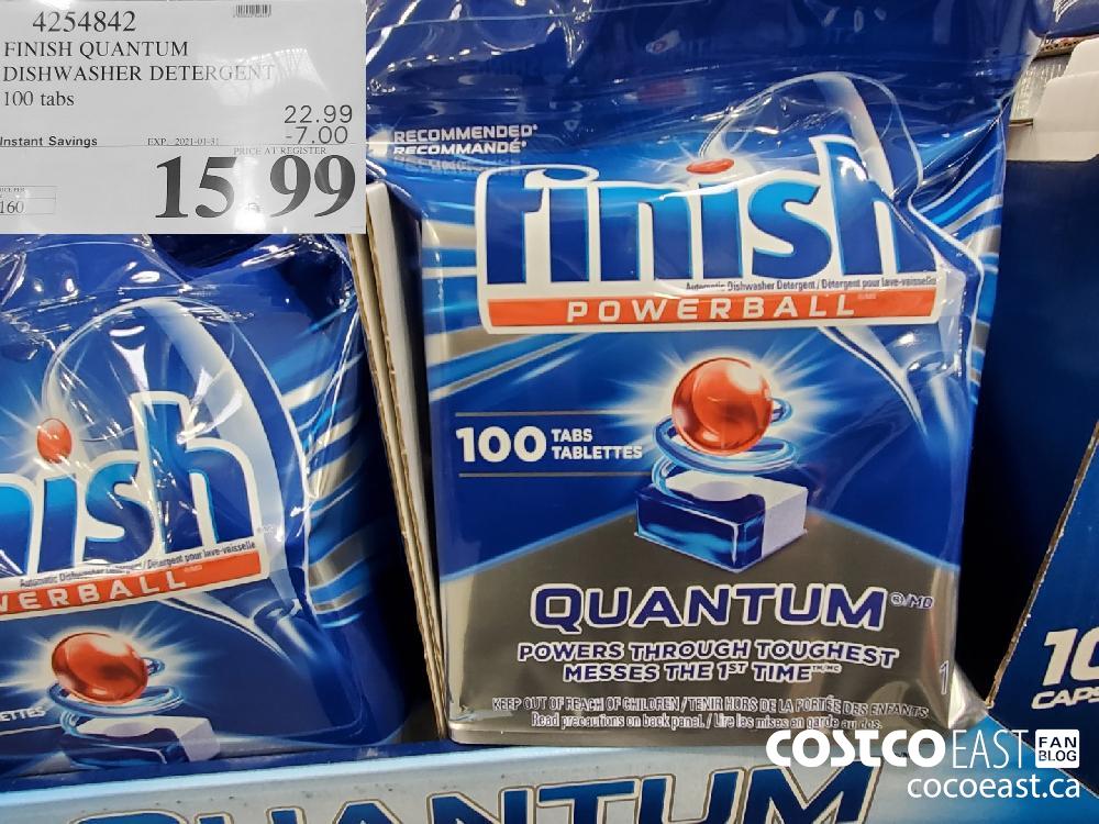 4254842 FINISH QUANTUM DISHWASHER DETERGENT 100 tabs EXPIRY DATE: 2021-01-31 $15.99 