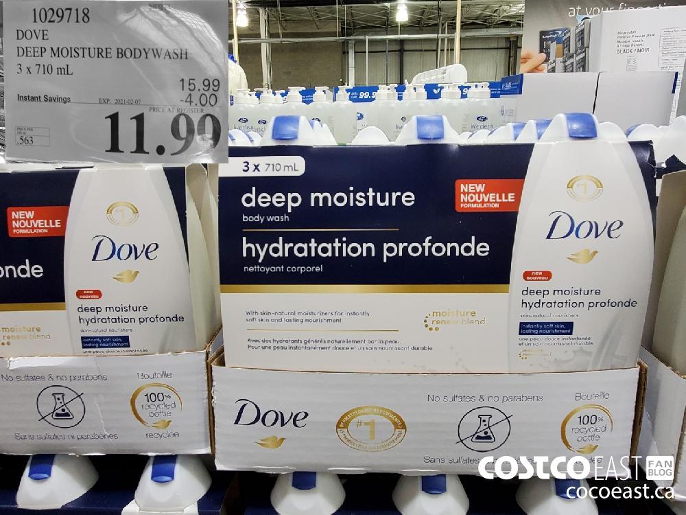 1029718 DOVE DEEP MOISTURE BODYWASH 3x 710 mL EXPIRY DATE: 2021-02-07 $11.99 