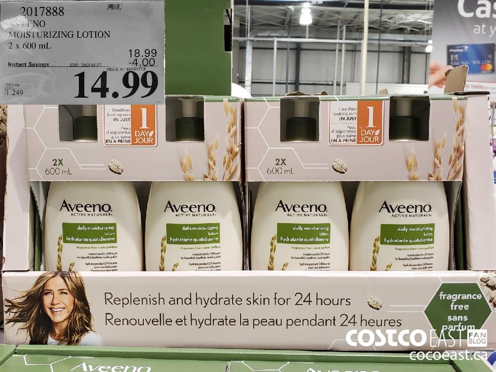 2017888 "NO MOiSTURIZING LOTION 2 x 600 mL 18.99 EXPIRY DATE: 2021-01-17 $14.99 