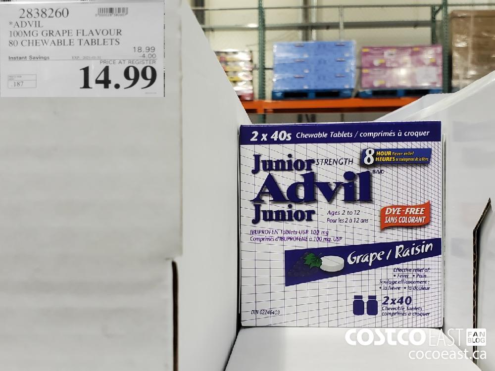 2838260 *ADVII 1OOMG GRAPE FLAVOUR 80 CHEWABLE TABLETS : EXPIRY DATE: 2021-01-31 $14.99 