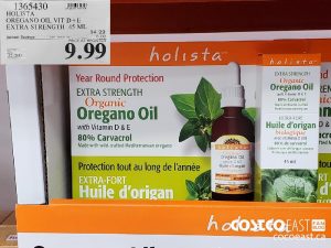 1365430
HOLISTA
OREGANO OIL VIT D E
EXTRA STRENGTH 45 ML
EXPIRY DATE: 2021-01-31 
$9.99
