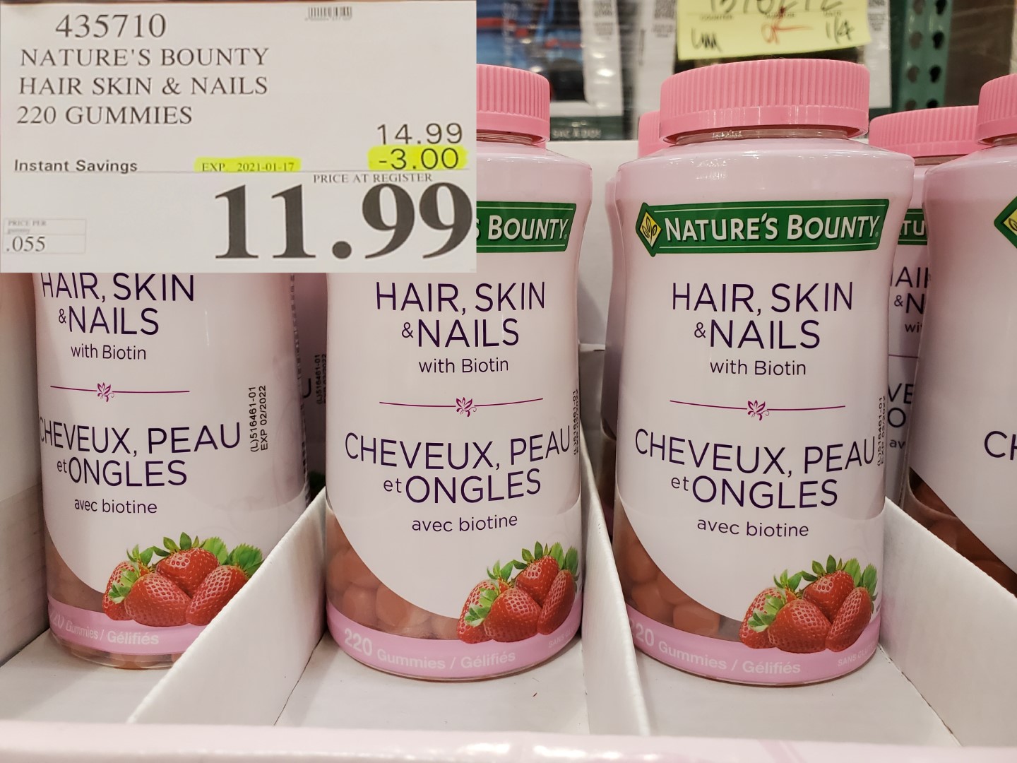 435710 NATURE S BOUNTY HAIR SKIN NAILS 220 GUMMIES 3 00 INSTANT SAVINGS  EXPIRES ON 2021 01 17 11 99 - Costco East Fan Blog