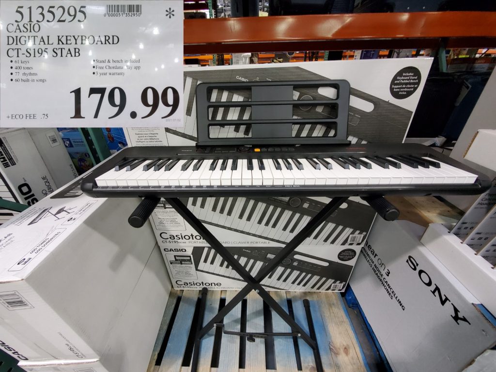 5135295 CASIO DIGITAL KEYBOARD CT S195 STAB 179 99 Costco East Fan Blog