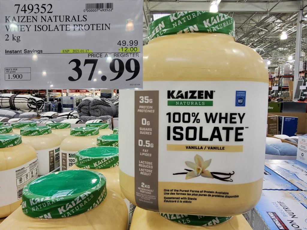 749352 KAIZEN NATURALS WHEY ISOLATE PROTEIN 2 KG 12 00 INSTANT SAVINGS