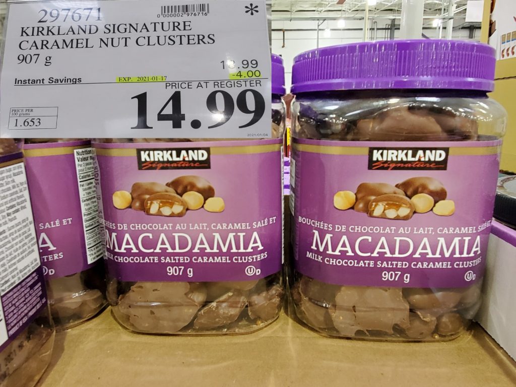 297671 KIRKLAND SIGNATURE CARAMEL NUT CLUSTERS 907 G 4 00 INSTANT