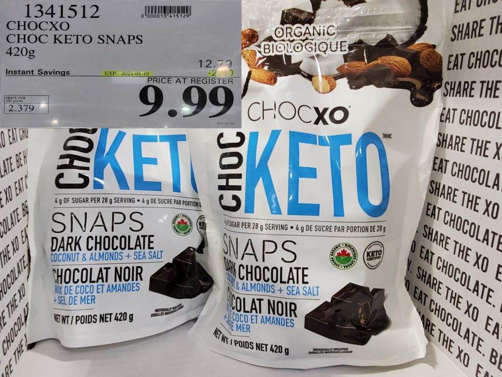 1341512 CHOCXO CHOC KETO SNAPS 420G 2 80 INSTANT SAVINGS EXPIRES ON