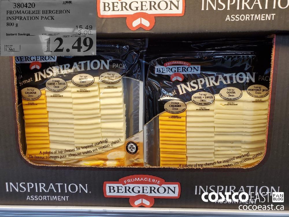 380420 FROMAGERIE BERGERON INSPIRATION PACK 800G EXPIRY DATE: 2021-02-07 $12.49 