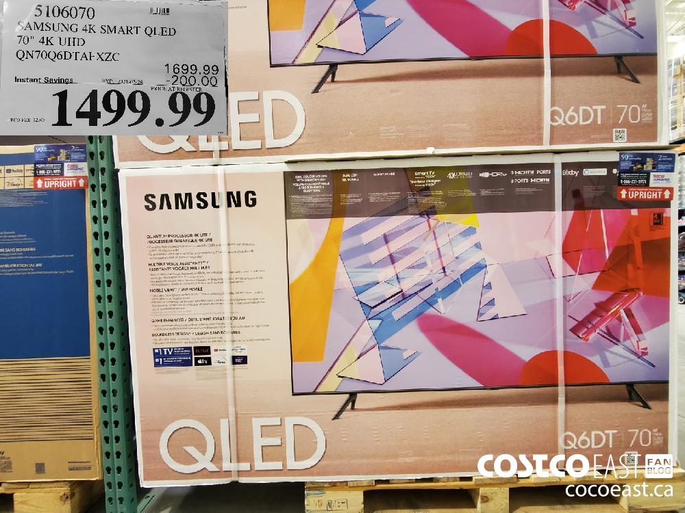 5106070 SAMSUNG 4K SMART QLED 70" 4K UHD QN70Q6DTAFXZC EXPIRY DATE: 2021-02-28 $1499.99
