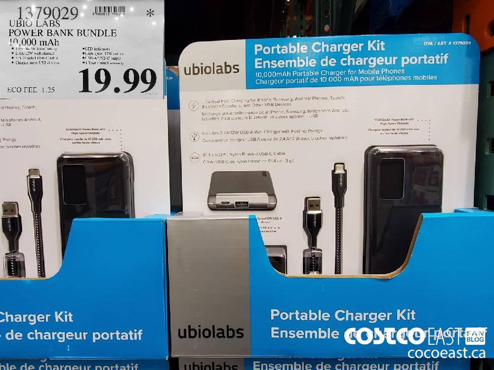 1379029 UBIO LABS POWER BANK BUNDLE 10 000 mAh $19.99