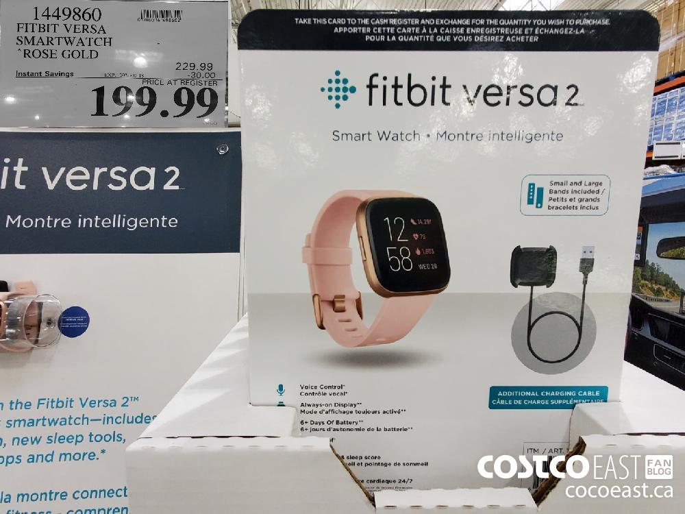 1449860 FITBIT VERSA SMARTWATCH ROSE GOLD 30 00 INSTANT SAVINGS