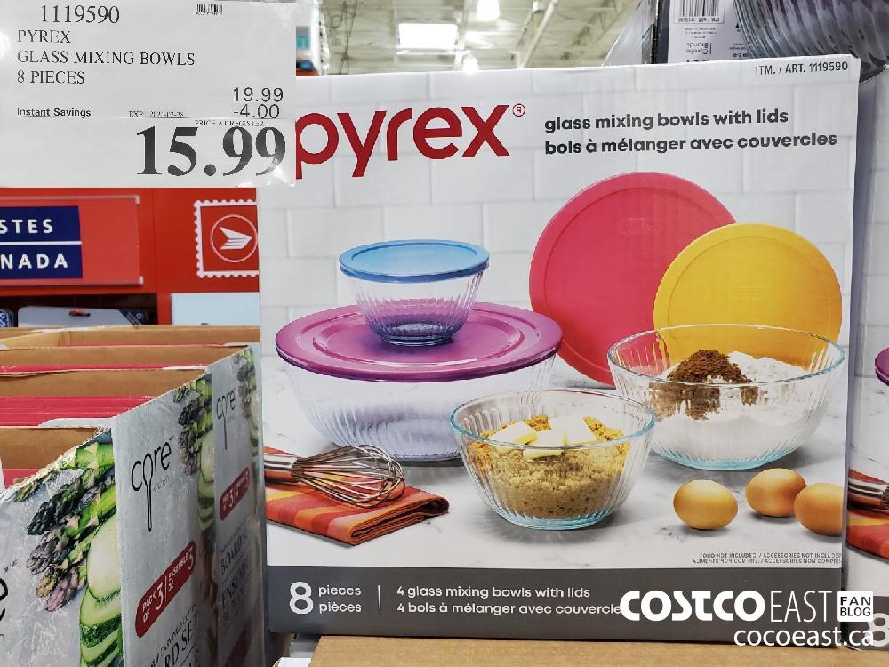 1119590 PYREX GLASS MIXING BOWLS 38 PIECES EXPIRY DATE: 2021-02-28 $15.99