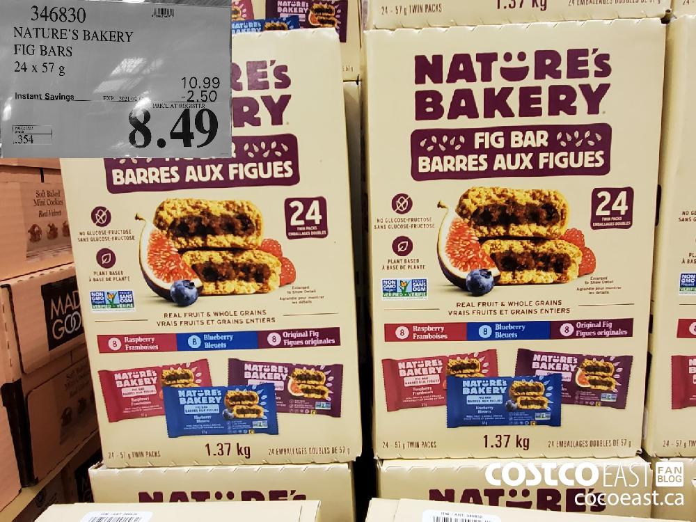 346830 NATURE'S BAKERY FIG BARS 24 X 57G EXPIRY DATE: 2021-02-07 $8.49
