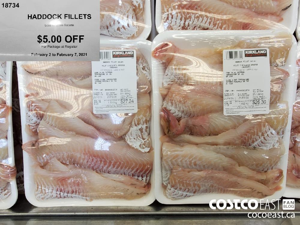 18734 HADDOCK FILLETS February 2 to February 7 2021 $5.00 OFF