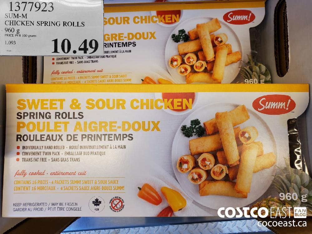 1377923 SUM-M - CHICKEN SPRING ROLLS 960 g $10.49
