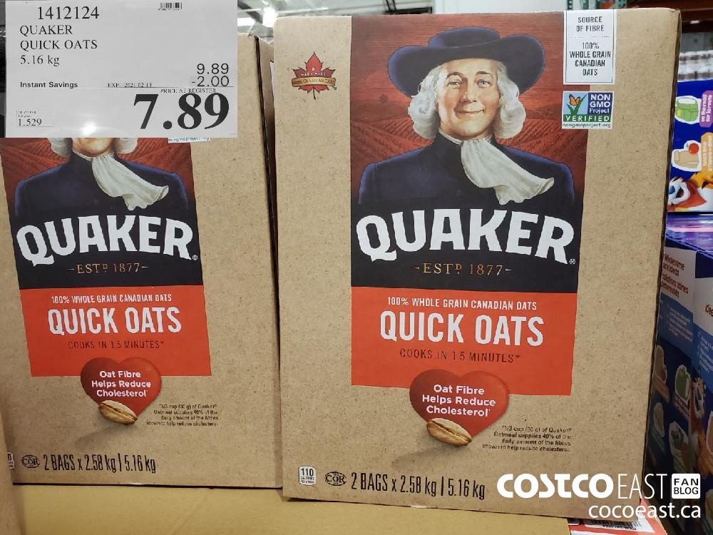 1412124 QUAKER QUICK OATS 5.16 kg EXPIRY DATE: 2021-02-14 $7.89