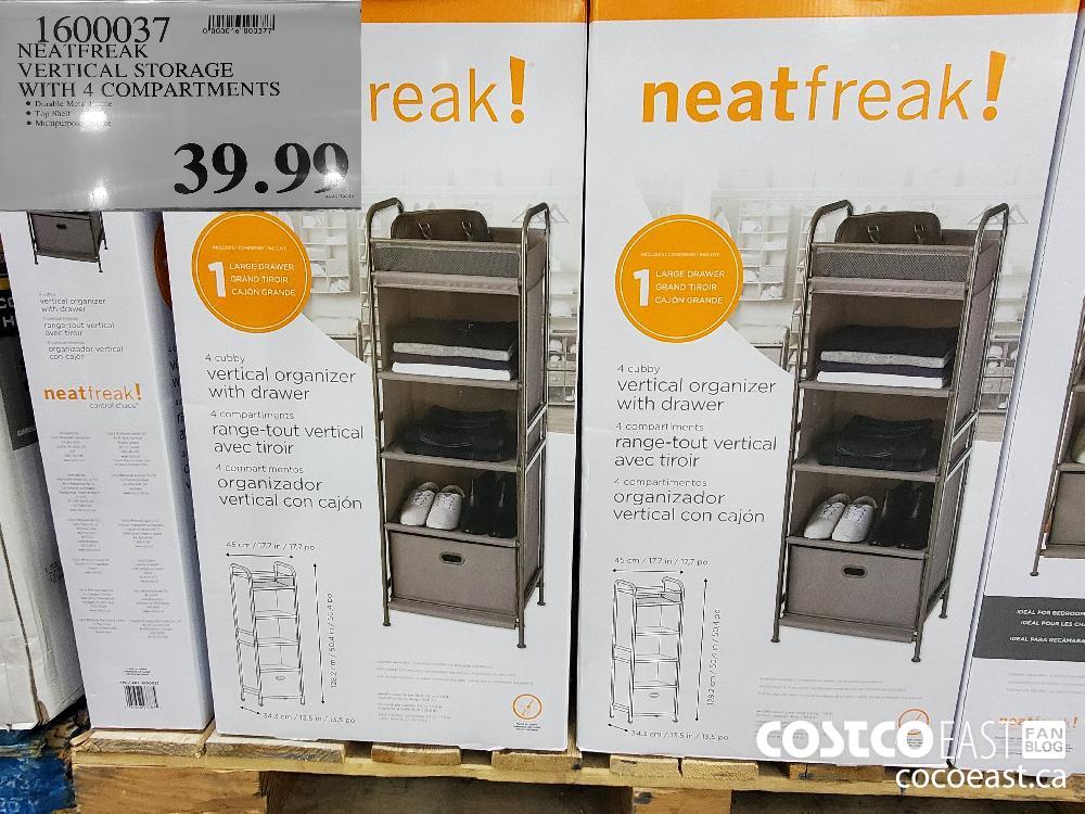 1600037 NEATFREAK VERTICAL STORAGE WITH 4 COMPARTMENTS $39.99