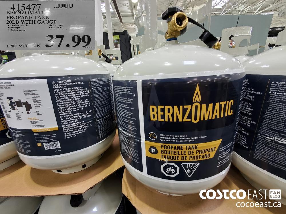 415477 BERNZOMATI PROPANE TANK 20LB WITH GAUGE - $37.99